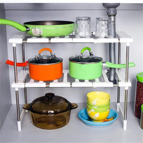 Adjustable Kitchen Cabinet Organizer Rack – Space Saver in UAE - uae