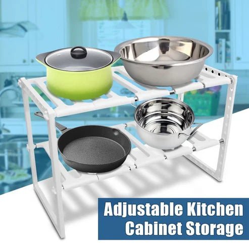 Adjustable Kitchen Cabinet Organizer Rack – Space Saver in UAE - uae