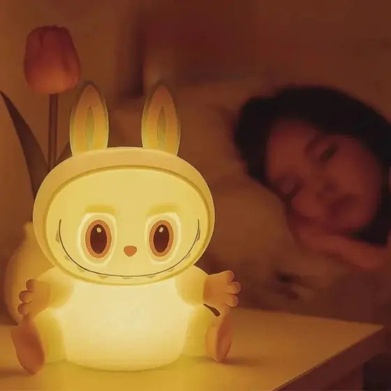 Labubu rabbit LED night light touch-controlled soft glow lamp