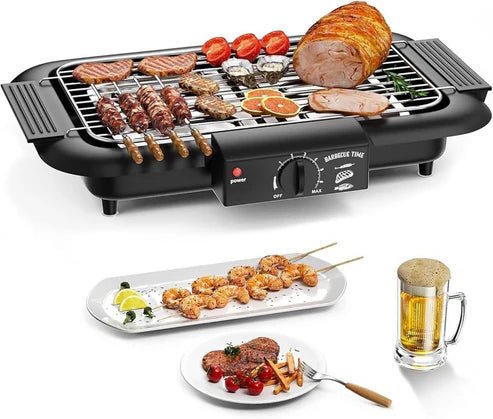 Electric BBQ Grill – Portable, Smokeless, Non - Stick Indoor & Outdoor Use - uae
