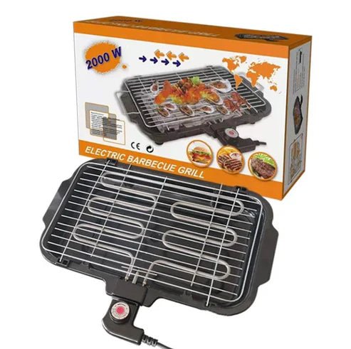 Electric BBQ Grill – Portable, Smokeless, Non - Stick Indoor & Outdoor Use - uae