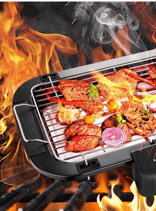 Electric BBQ Grill – Portable, Smokeless, Non - Stick Indoor & Outdoor Use - uae