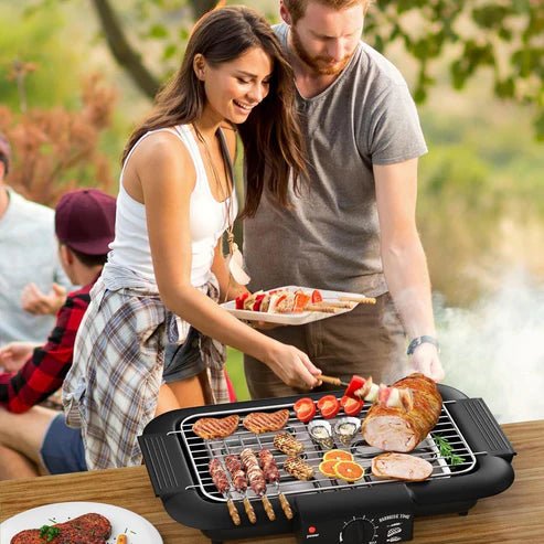 Electric BBQ Grill – Portable, Smokeless, Non - Stick Indoor & Outdoor Use - uae