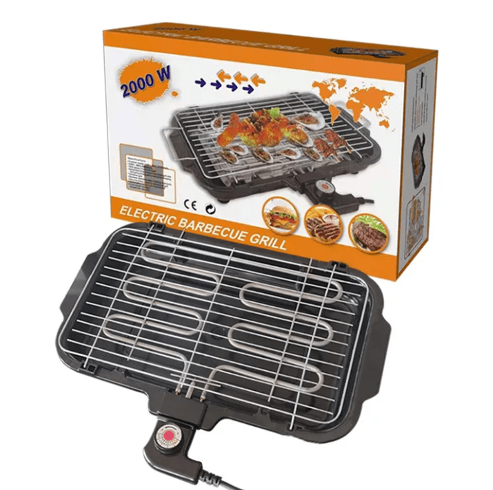Electric BBQ Grill – Portable, Smokeless, Non - Stick Indoor & Outdoor Use - uae
