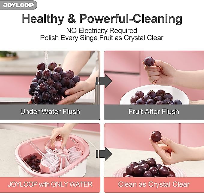 Fruit & Vegetable Cleaning Device – 720° Manual Spin Washer & Scrubber | Kitchen Gadget UAE - uae