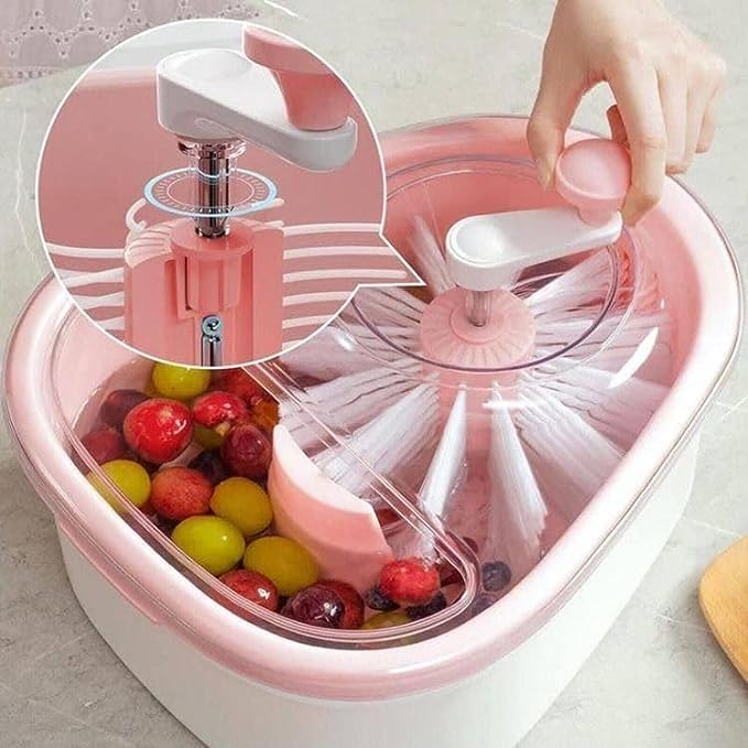 Fruit & Vegetable Cleaning Device – 720° Manual Spin Washer & Scrubber | Kitchen Gadget UAE - uae