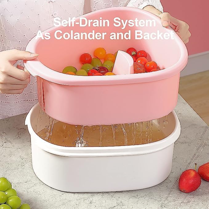 Fruit & Vegetable Cleaning Device – 720° Manual Spin Washer & Scrubber | Kitchen Gadget UAE - uae