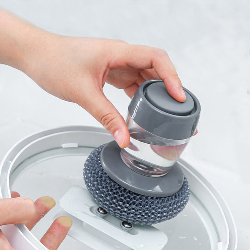 Liquid Soap Dispensing Brush – Heavy - Duty Pot Scrubber for UAE Kitchens - uae