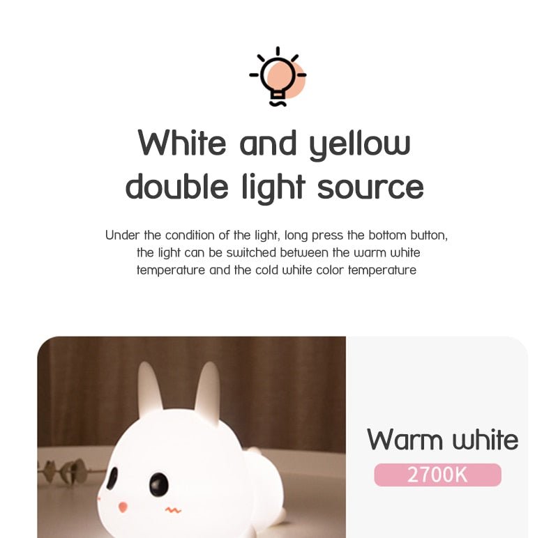 Silly Rabbit Silicone Night Light - uae