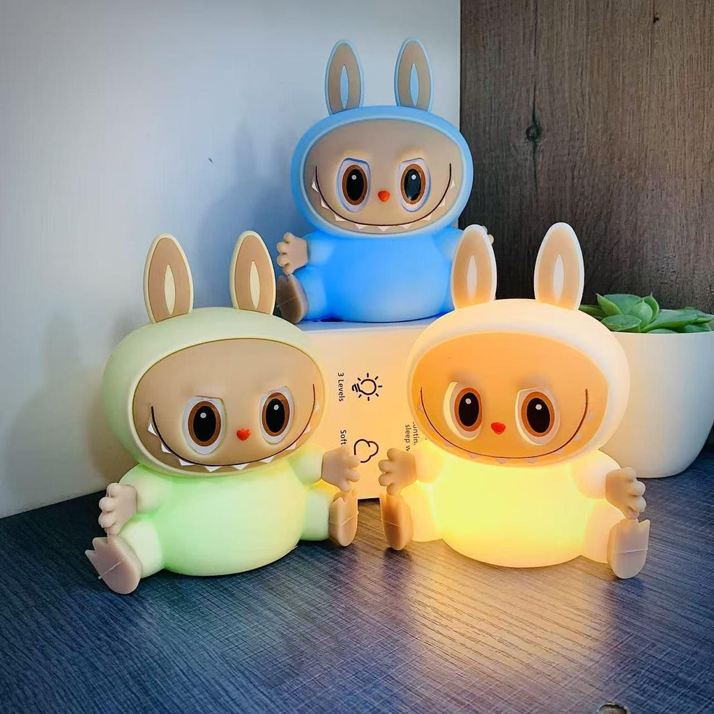 Labubu rabbit LED night light touch-controlled soft glow lamp